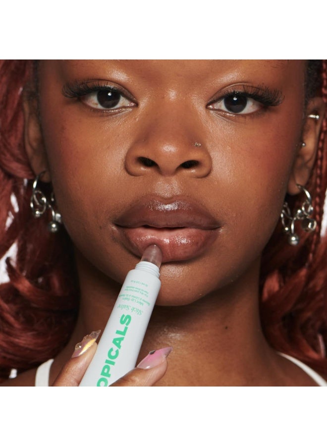 TOPICALS بلسم الشفاه اللامع بالنعناع من توبيكالز سليك سالف | يخفف الانزعاج، يقوي الحاجز ويوفر ترطيبًا وراحة تدوم | تركيبة نباتية خالية من البارابين مع حمض الهيالورونيك والسيراميدات (0.5 أونصة سائلة) - Image 2