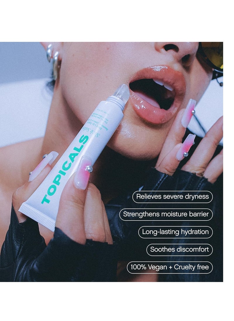 TOPICALS Topicals Slick Salve Mint Glossy Lip Balm | Soothes Discomfort, Strengthens Barrier and Provides Lasting Hydration & Relief | Vegan, Paraben-Free Formula with Hyaluronic Acid and Ceramides (0.5 Fl Oz)  - Image 5