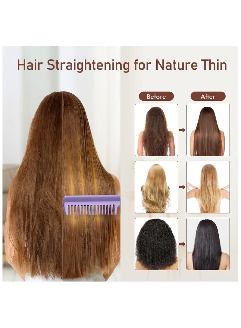 general Rechargeable Hair Straightener, Mini Portable Hair Straightener Brush USB Enhanced Ionic Straightening Comb with LCD Temperature Display Cordless Small Hair Straightener Comb for Home & Travel - Image 4