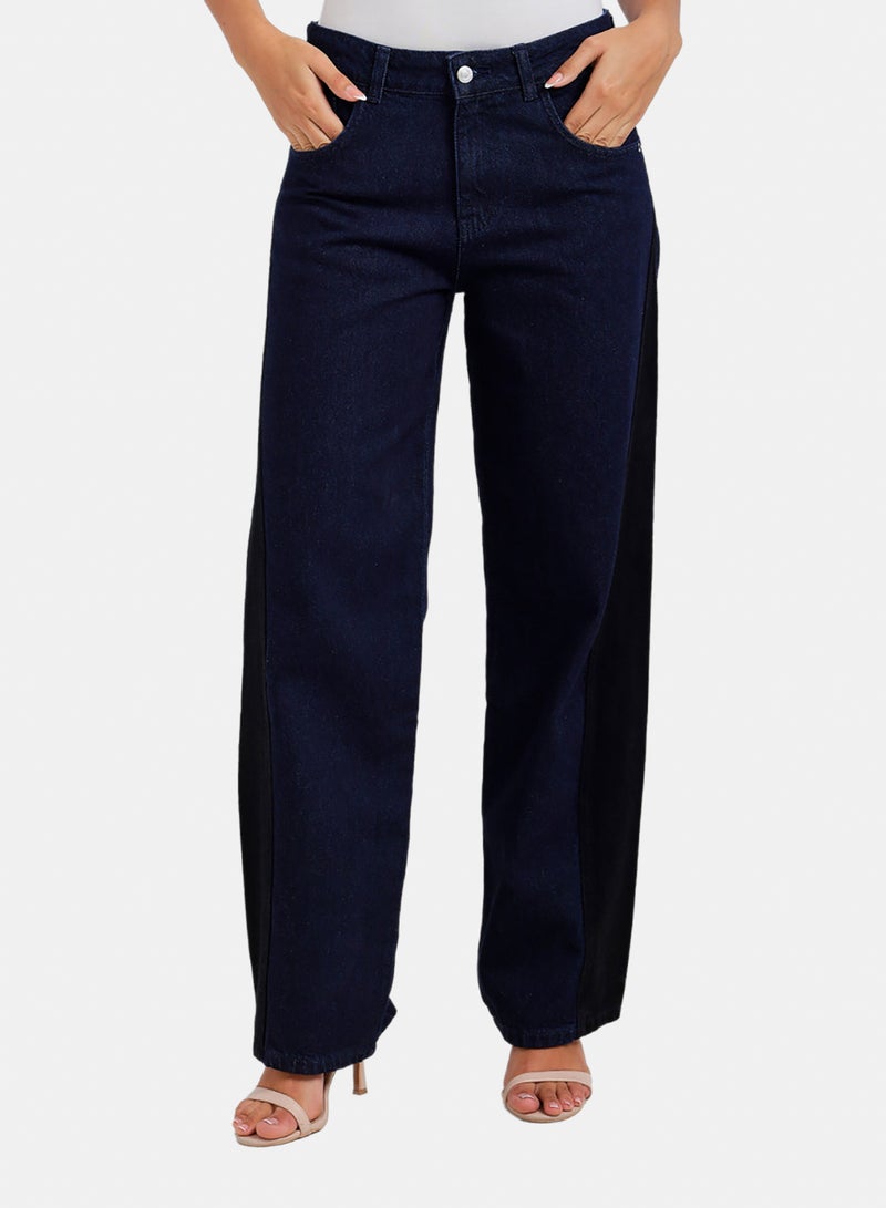 Carina Two-Tone Denim Pants - Image 1