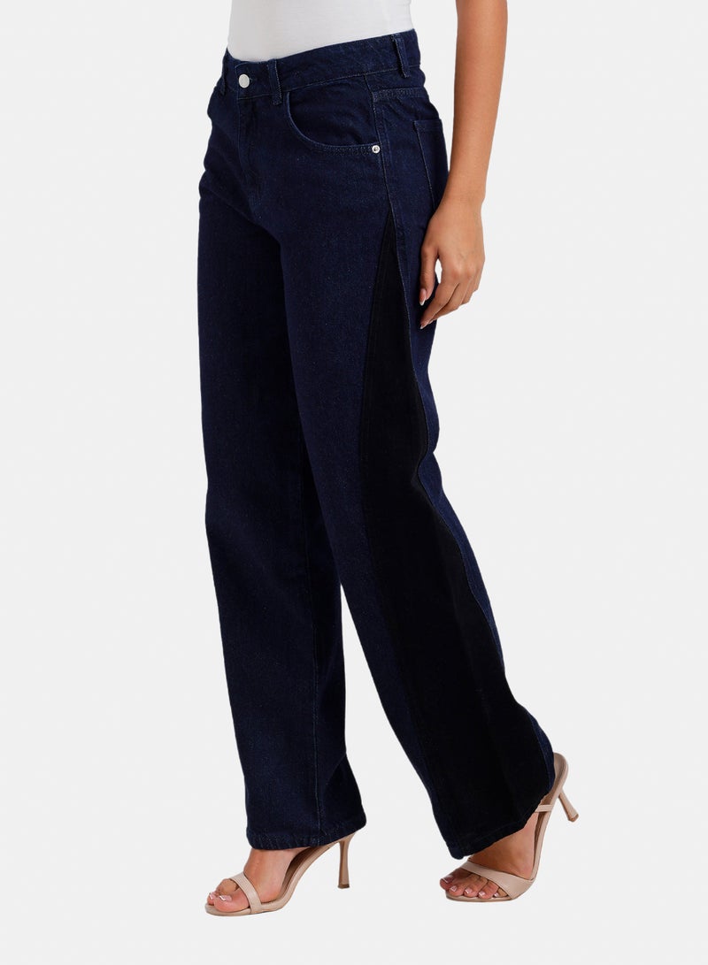 Carina Two-Tone Denim Pants - Image 3