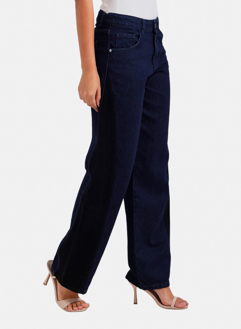 Carina Two-Tone Denim Pants - Image 2