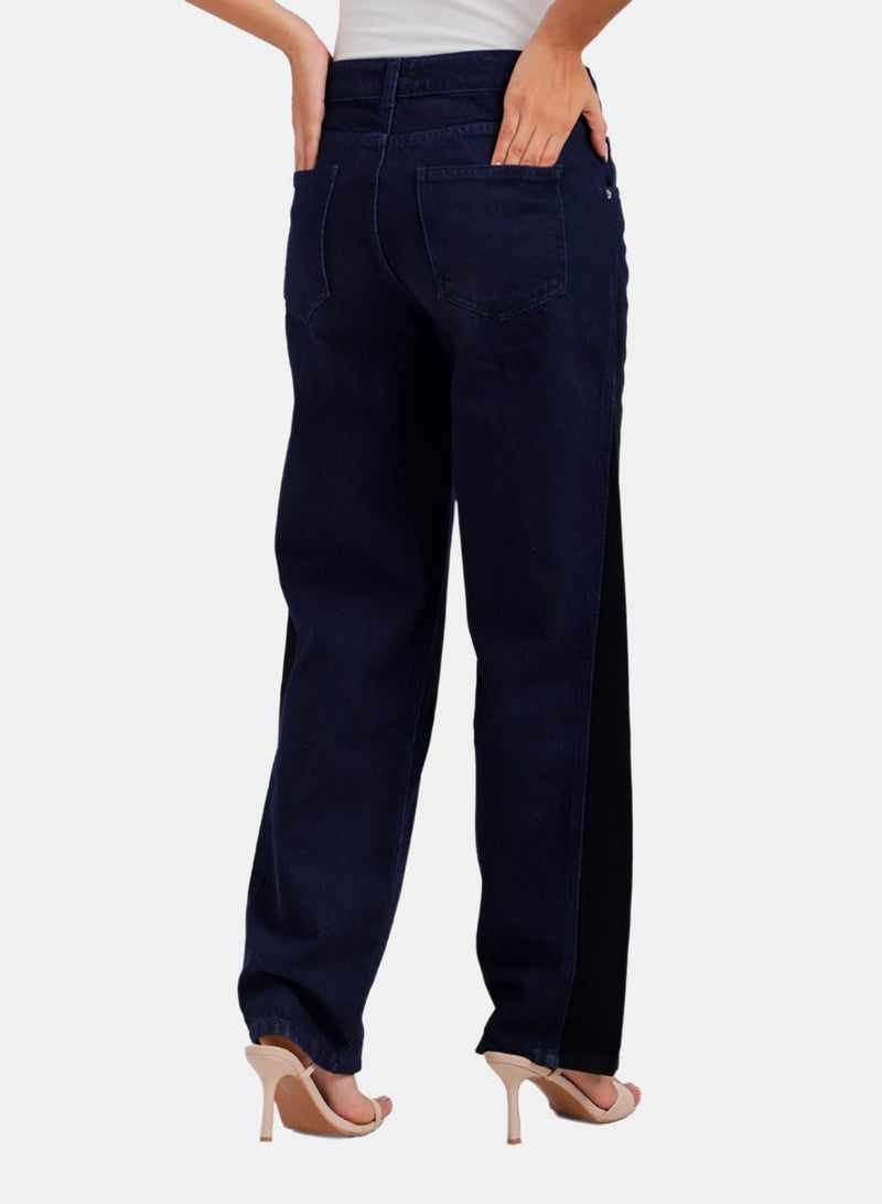 Carina Two-Tone Denim Pants - Image 4