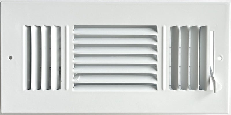 HBW 10x 4 Duct Opening Size 3Way Stamped Face Steel Ceilingsidewall Air Supply Register Vent Cover Actual Outside Dimension 1175 X 575