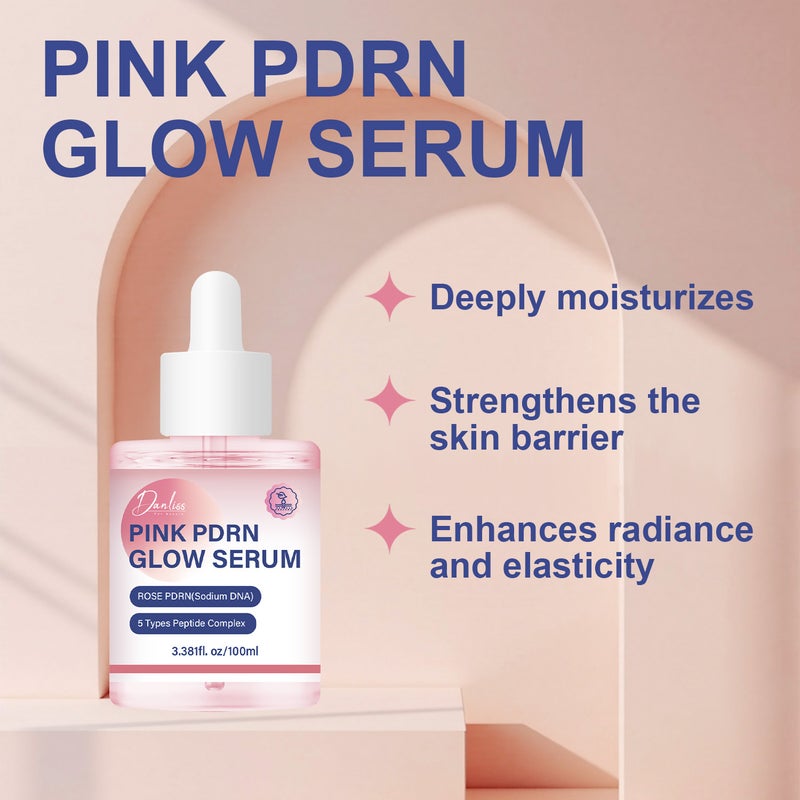 Danliss Pink PDRN Glow Serum with Rose, PDRN & 5 Peptides -    100ml - Image 2