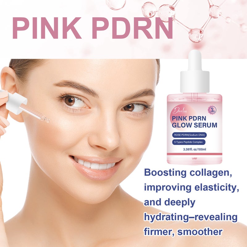 Danliss Pink PDRN Glow Serum with Rose, PDRN & 5 Peptides -    100ml - Image 3
