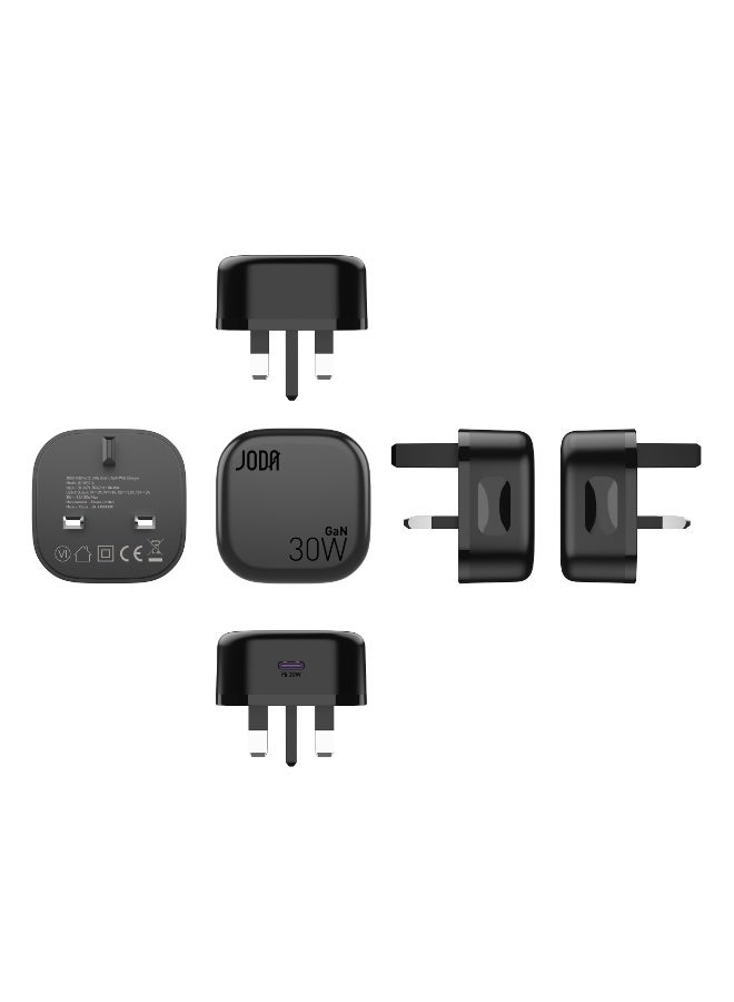 جودا شاحن جداري  جودا    فولتبود قوة 30 واط بمنفذ تايب سي – اسود شاحن سريع 30W ⚡ شاحن GaN 20W ⚡ شاحن جودا Type-C 🔌 شاحن USB Type-C 🔋 شاحن مدمج 📱 شاحن سريع للهواتف 📱ايفون⚡ محول  GaN سريع ⚡🔋شاحن للأجهزة المحمولة 📱💻شاحن للجهاز المحمول 📱🔋شاحن شحن سريع 30  وات ⚡💨شاحن للهواتف الذكية 📱📲شاحن للتابلت والساعات الذكية ⌚فيش  جودا للشحن السريع ⚡🔌 - Image 5