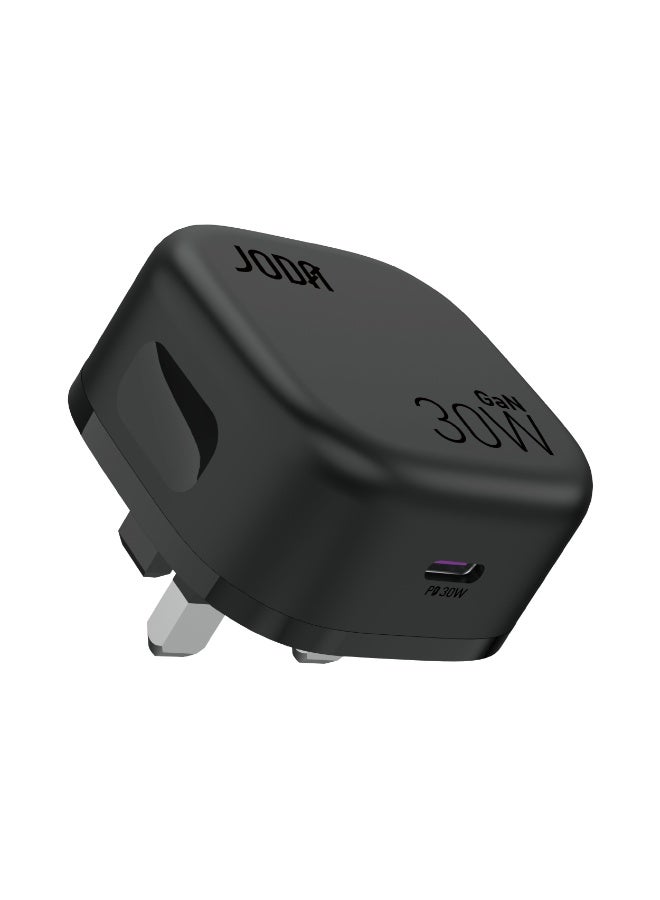 جودا شاحن جداري  جودا    فولتبود قوة 30 واط بمنفذ تايب سي – اسود شاحن سريع 30W ⚡ شاحن GaN 20W ⚡ شاحن جودا Type-C 🔌 شاحن USB Type-C 🔋 شاحن مدمج 📱 شاحن سريع للهواتف 📱ايفون⚡ محول  GaN سريع ⚡🔋شاحن للأجهزة المحمولة 📱💻شاحن للجهاز المحمول 📱🔋شاحن شحن سريع 30  وات ⚡💨شاحن للهواتف الذكية 📱📲شاحن للتابلت والساعات الذكية ⌚فيش  جودا للشحن السريع ⚡🔌 - Image 1