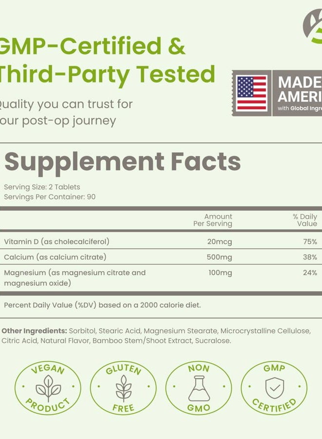 Bari Slim Bariatric Calcium Citrate with Magnesium and Vitamin D - 500 mg of Calcium Citrate Per Serving - Formulated for Patients After Weight Loss Surgery - Mixed Berry - Image 2