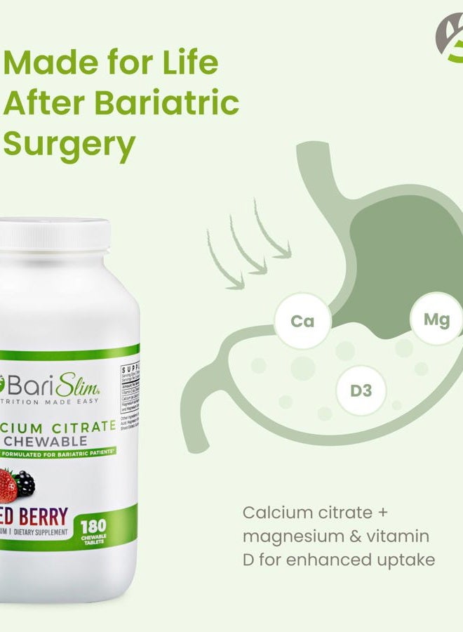 Bari Slim Bariatric Calcium Citrate with Magnesium and Vitamin D - 500 mg of Calcium Citrate Per Serving - Formulated for Patients After Weight Loss Surgery - Mixed Berry - Image 4