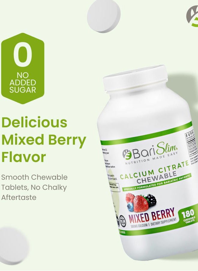 Bari Slim Bariatric Calcium Citrate with Magnesium and Vitamin D - 500 mg of Calcium Citrate Per Serving - Formulated for Patients After Weight Loss Surgery - Mixed Berry - Image 3