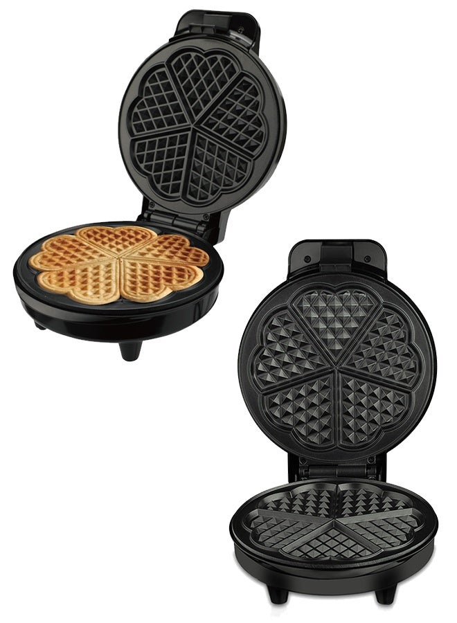 DUNISO 5-Slice Non-Stick Electric Waffle Maker 1000W  with Handle Lock and Indicator Lights,Easy to Use, Fast Heating,Cool Touch Handles,Space Saving Storage - Image 4