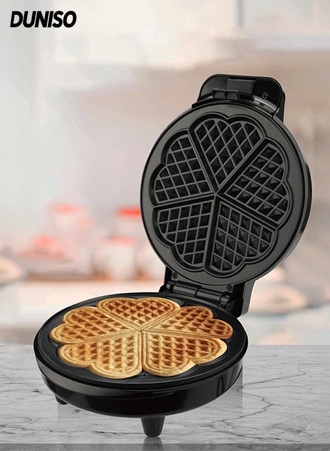 DUNISO 5-Slice Non-Stick Electric Waffle Maker 1000W  with Handle Lock and Indicator Lights,Easy to Use, Fast Heating,Cool Touch Handles,Space Saving Storage - Image 1