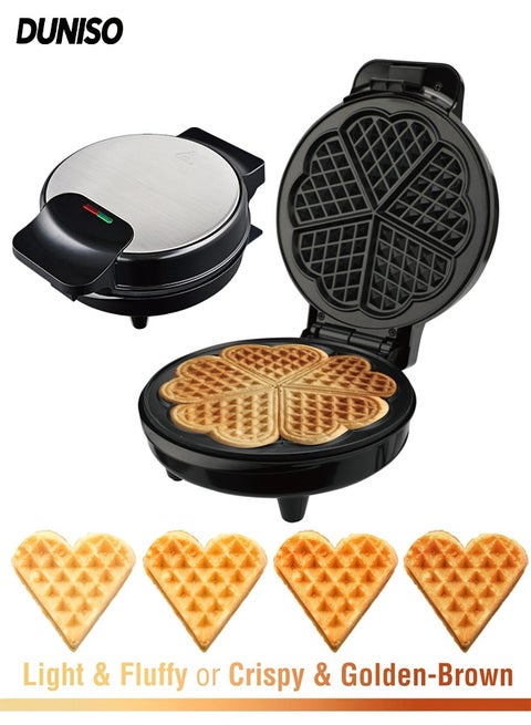 5-Slice Non-Stick Electric Waffle Maker 1000W  with Handle Lock and Indicator Lights,Easy to Use, Fast Heating,Cool Touch Handles,Space Saving Storage