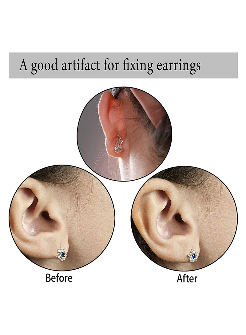SOLARAE Adjustable Hypoallergenic Earring Lifters - Secure Replacement Backs for Droopy Ears, Perfect for Heavy Earrings, Provides Comfort and Support. - Image 3