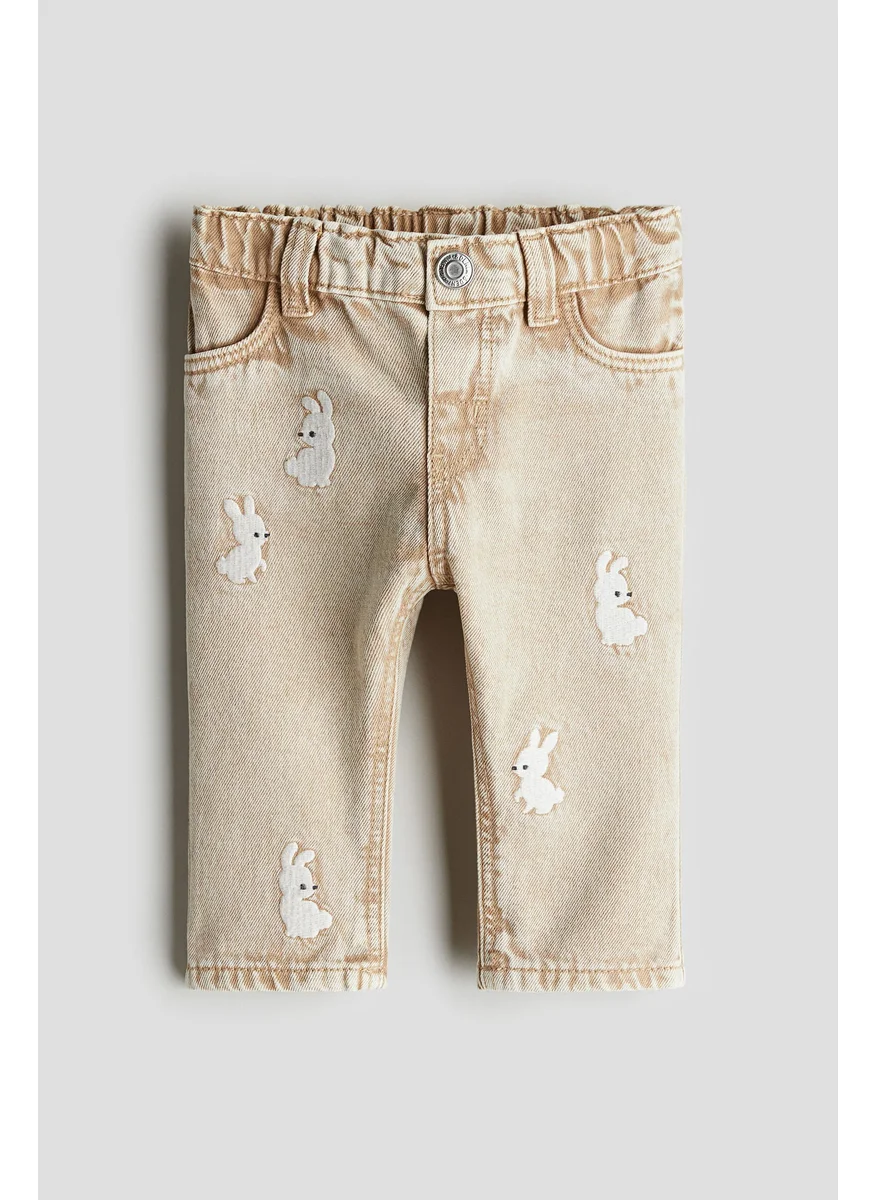 H&M Embroidery-Detail Jeans