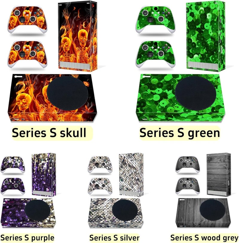 Asokex Xbox Series S Stickers Full Body Vinyl Skin Decal Protective Cover for Microsoft Xbox Series S Console and Controllers (Series S Block) - Image 2