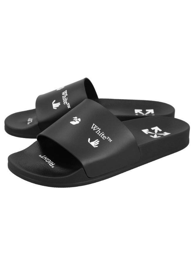 OFF-WHITE Logo-print slides Black - Image 3
