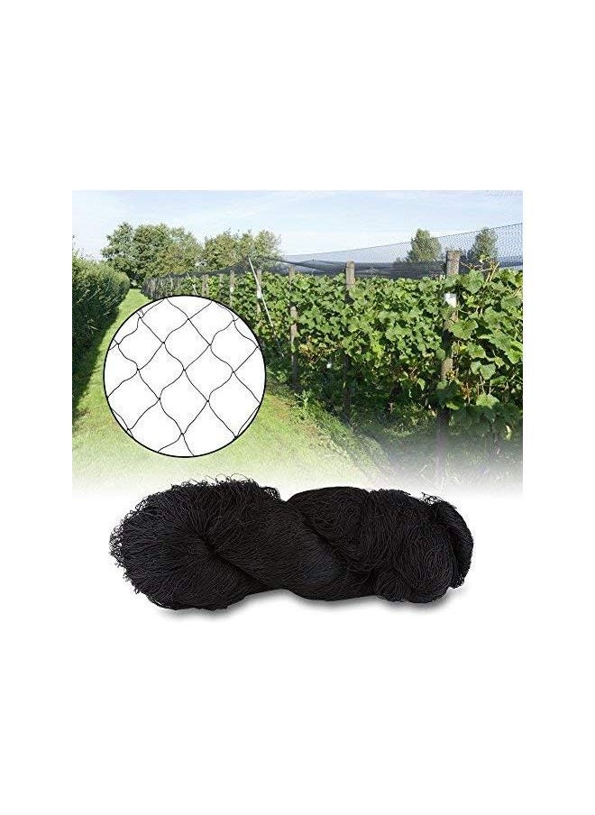 Bird Net, Heavy Duty Anti Bird Protection Mesh Net for Farms Vineyard Agricultural Planting, Black (Nylon, 25' x 50')