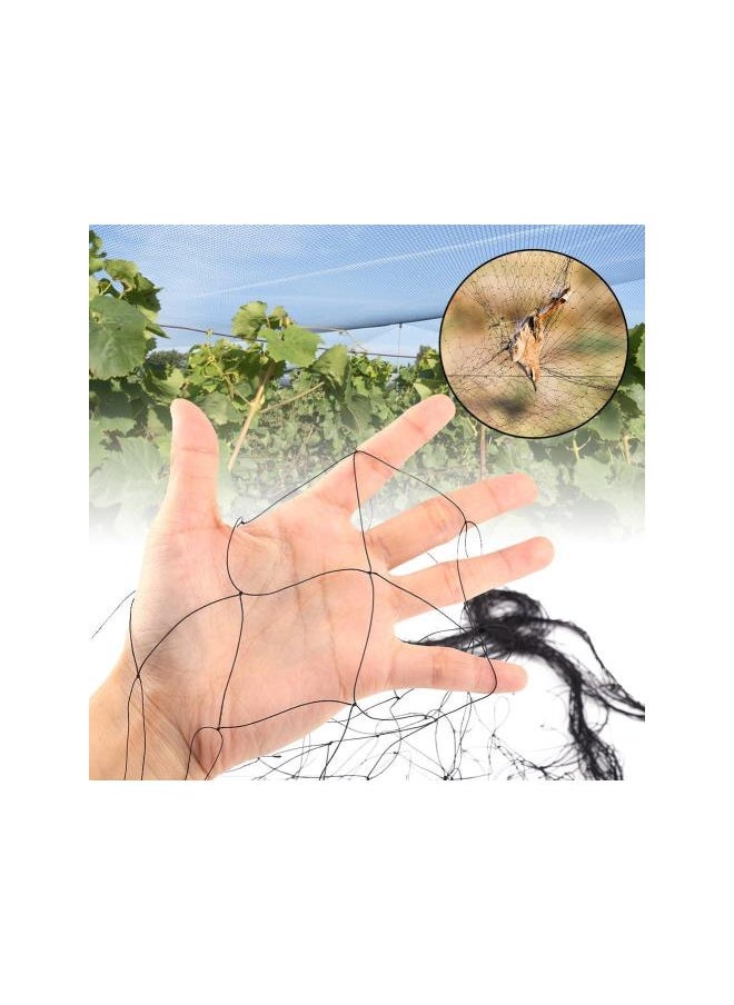 Bird Net, Heavy Duty Anti Bird Protection Mesh Net for Farms Vineyard Agricultural Planting, Black (Nylon, 25' x 50')