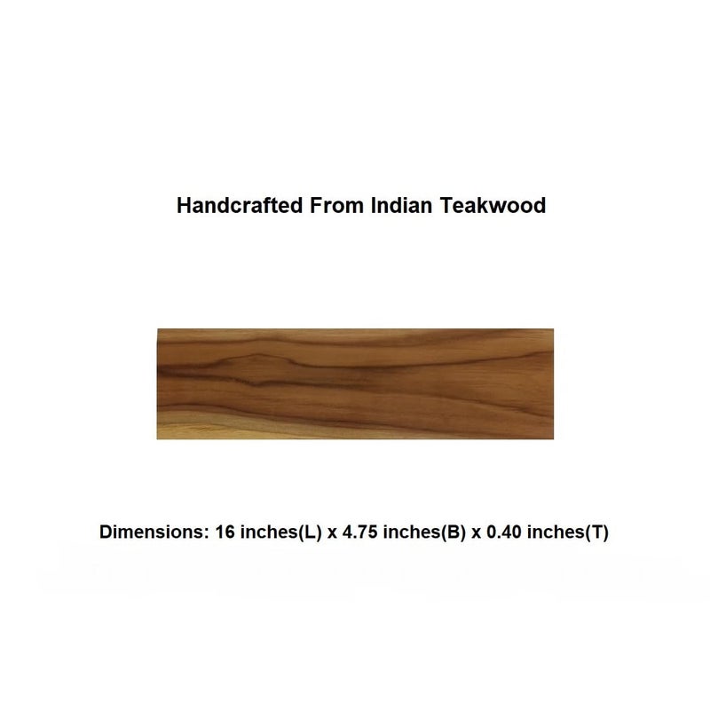 Teakwood Planks Pack of 2 with Traditional Teakwood Brown Hand Polished Double Coat for Wall Shelves Art and Decor SF1652 10 MM Thick 16 X4 75 Pack of 2  - Image 2