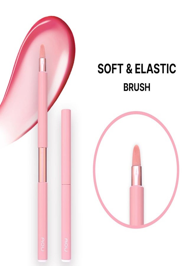AOU LIP BRUSH Compact & Retractable Design for Easy Carry with Cruelty-Free Soft Brush, Valentine's Day Gifts for Woman - Image 3