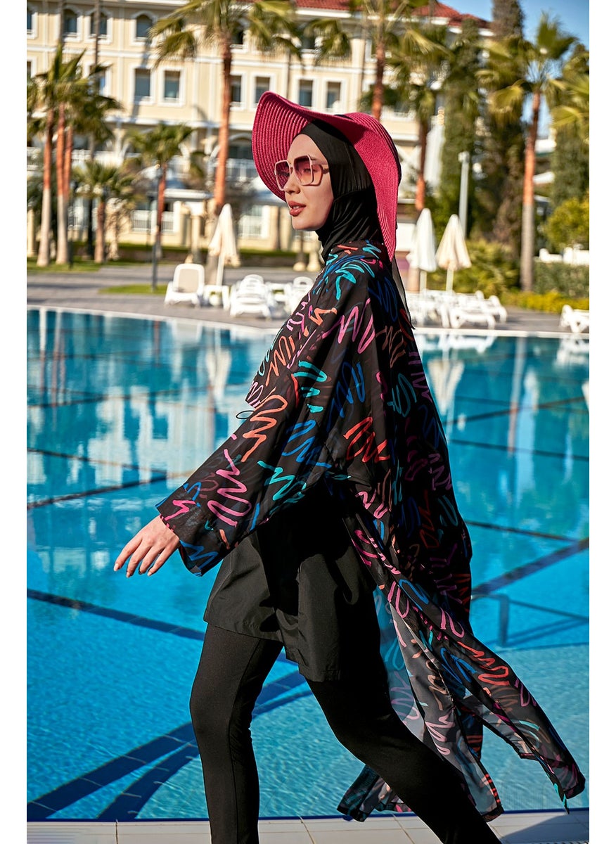 Remsa Mayo Remsa Swimsuit Remsa Modest Swimsuit One Kaftan Kimono Pareo RP013 Neon  - Image 3