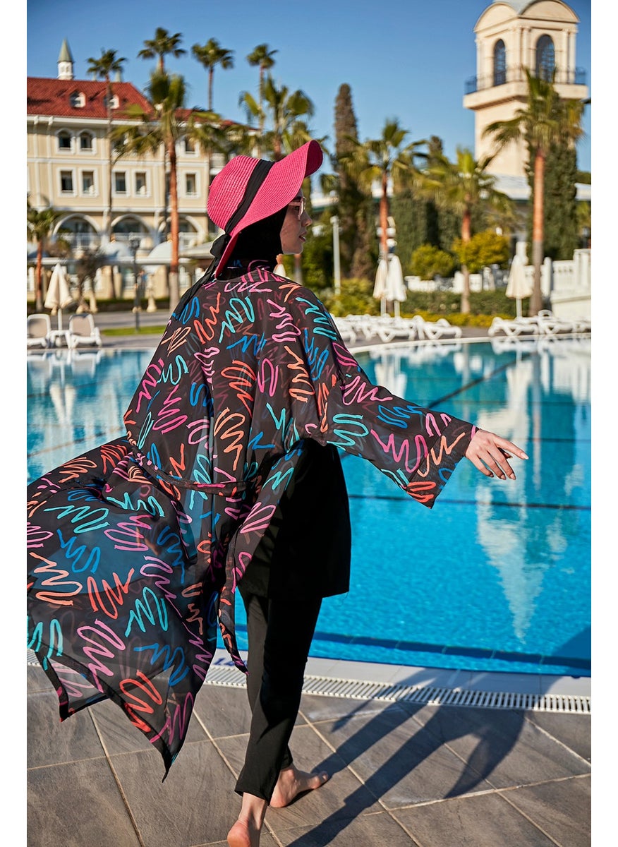Remsa Mayo Remsa Swimsuit Remsa Modest Swimsuit One Kaftan Kimono Pareo RP013 Neon  - Image 4