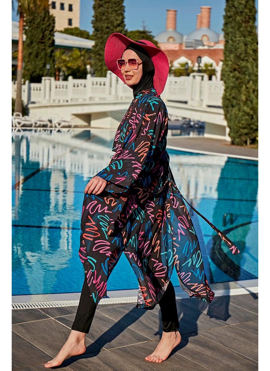 Remsa Mayo Remsa Swimsuit Remsa Modest Swimsuit One Kaftan Kimono Pareo RP013 Neon  - Image 1