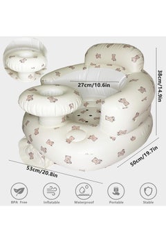 Daytoyz Baby Inflatable Seat for Babies 3-36 Months, Built-in Air Pump, Baby Support Seat Summer Toddler Chair for Sitting Up, Baby Shower Chair Floor Seater, Infant Back Support Sofa  - Image 5