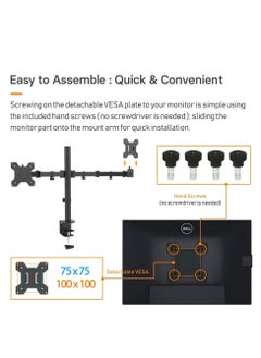 XiuWoo Adjustable Dual LCD LED Heavy Duty Gaming Monitor Arm Mount Stand  - Image 5