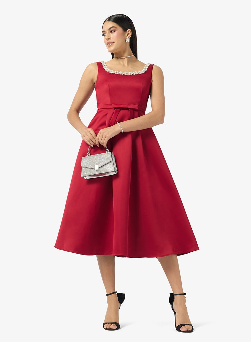 Ella Limited Edition Embellished Neck Cocktail Dress - Image 4