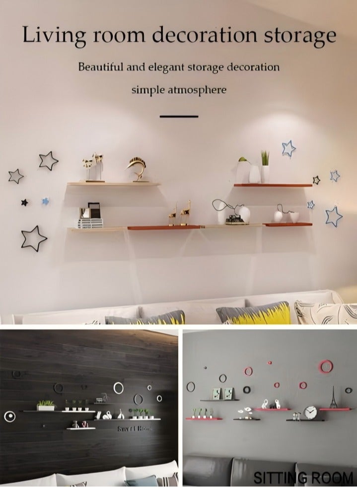 DUNISO 3 Pieces of Wall mounted floating shelves, storage rack, display rack, suitable for bedrooms, living rooms, bathrooms, kitchens, offices - Image 4