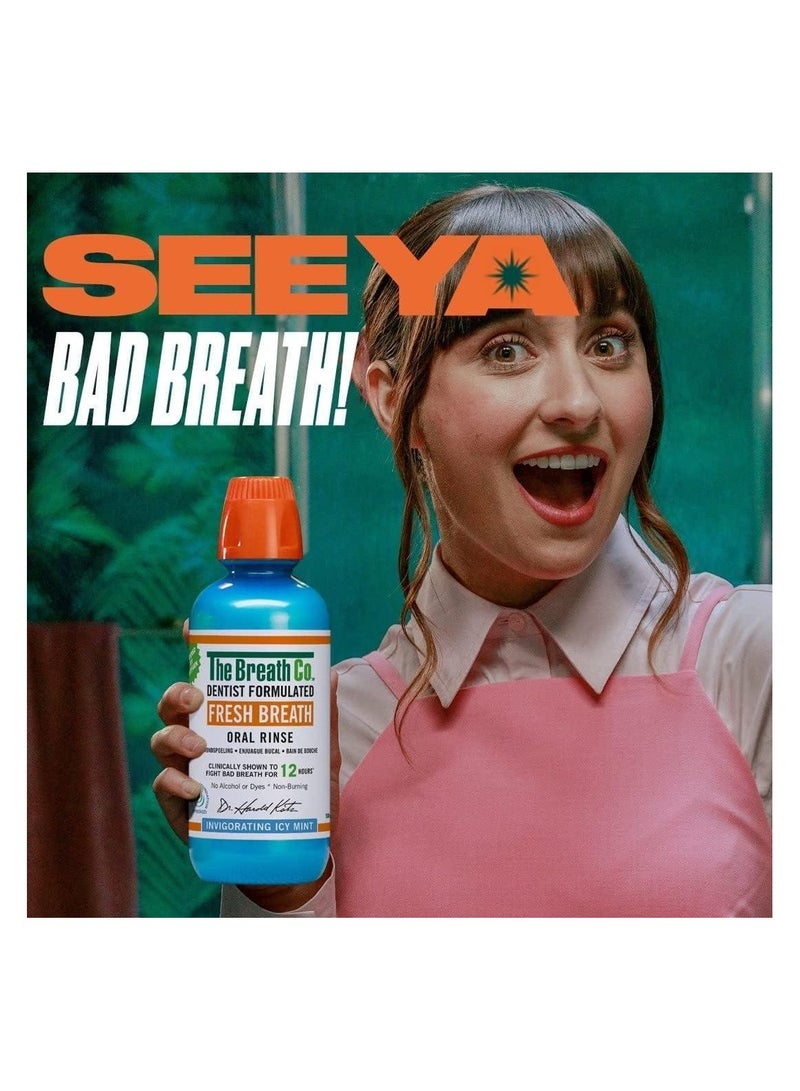 Therabreath Fresh Breath Oral Rinse Invigorating Icy Mint 473ml - Image 2