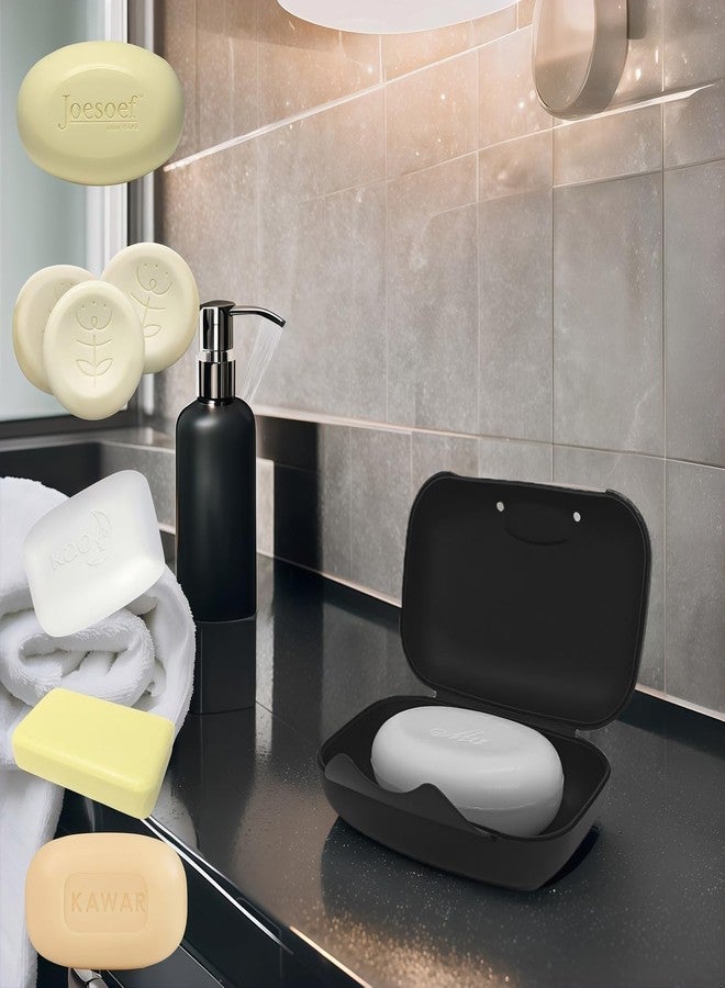 Vonpri Travel Soap Holder Bar Soap Dish Shower Soap Saver Case Container Box for Bathroom Camping Gym Vonpri (Matt Black 3pack) - Image 4