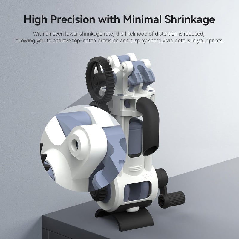 3idea 3 idea Imagine Create Print ABS-Like Resin Pro 2, Upgraded 8K 3D Printer Resin with Enhanced Strength &Toughness, High Precision, Low Odor, Wide Compatibility for All LCD Resin 3DPrinters (Grey,1kg) - Image 4