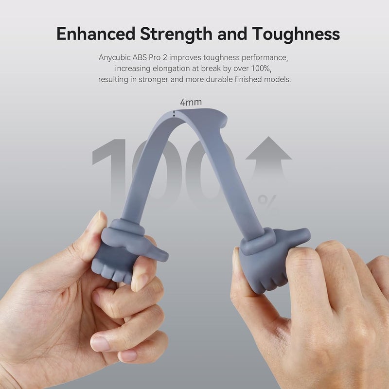 3idea 3 idea Imagine Create Print ABS-Like Resin Pro 2, Upgraded 8K 3D Printer Resin with Enhanced Strength &Toughness, High Precision, Low Odor, Wide Compatibility for All LCD Resin 3DPrinters (Grey,1kg) - Image 2