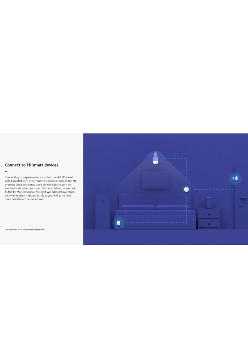 Xiaomi - Xiaomi Mi LED Smart Bulb Essential (White and Color) Paint your home with color 16 million colors丨Adjustable brightness and color temperature丨Smart control - Image 1