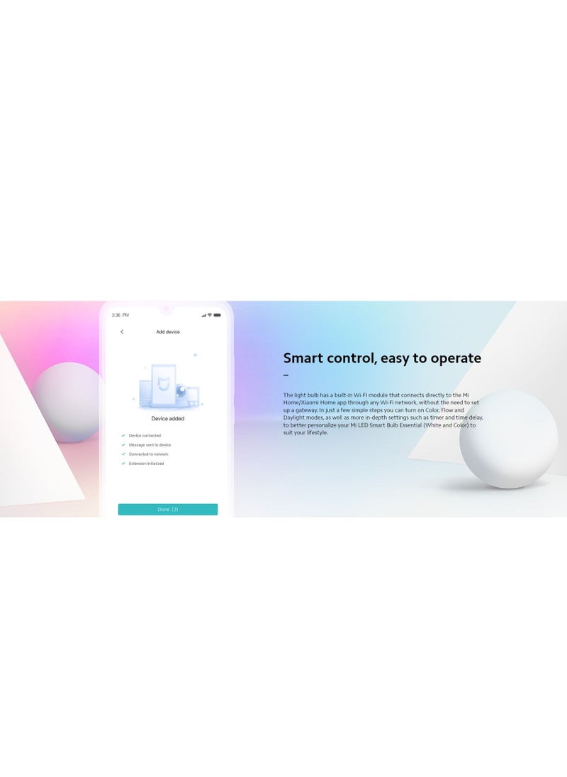 Xiaomi - Xiaomi Mi LED Smart Bulb Essential (White and Color) Paint your home with color 16 million colors丨Adjustable brightness and color temperature丨Smart control - Image 1