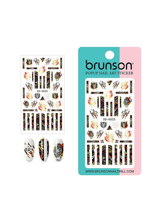 5D Flower Decals Exquisite Self Adhesive Nail Art Decoration Stickers 5D-k025