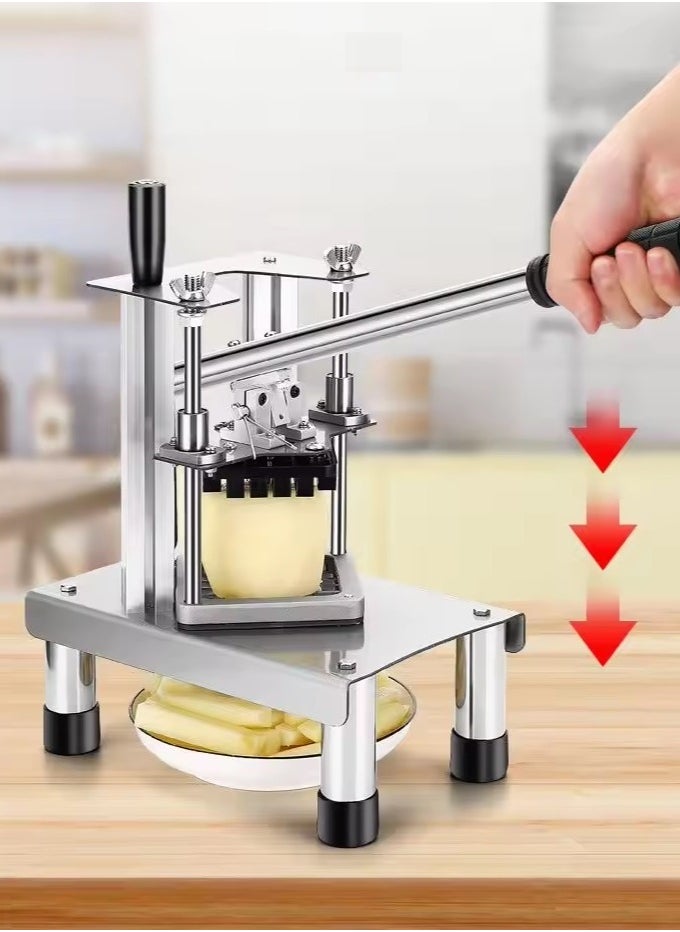 LETWOO LETWOO High Quality Manual Small Cucumber Bar Cutting Machine Vertical Fries Cutter Potato French Fry Cutter Machine With 3 Different Sizes Blades  - Image 3