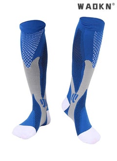 High-Performance Compression Running Socks, Professional Sports Long-Tube Football Socks, Calf-Length Design, Extremely Elastic, Suitable for Long-Duration Sports Activities（Blue） - pzsku/Z508962EE44494E96434AZ/45/_/1729735450/2d14cb3e-64c9-4810-891c-d9f3d619a705