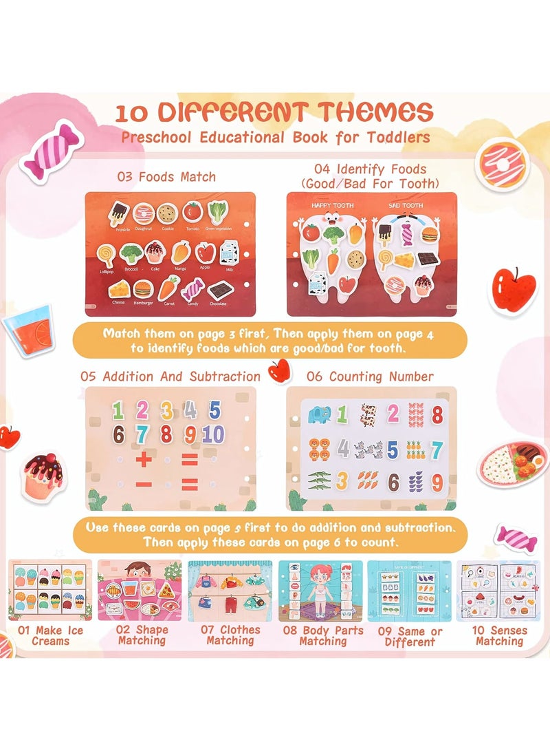 Busy Books for Toddlers, Montessori Busy Book for Kids to Develop Learning Skills, Early Development Toys for 3+ Year Old Boys Girls, Quiet Book for Toddlers (Life Skills Theme) - Image 2