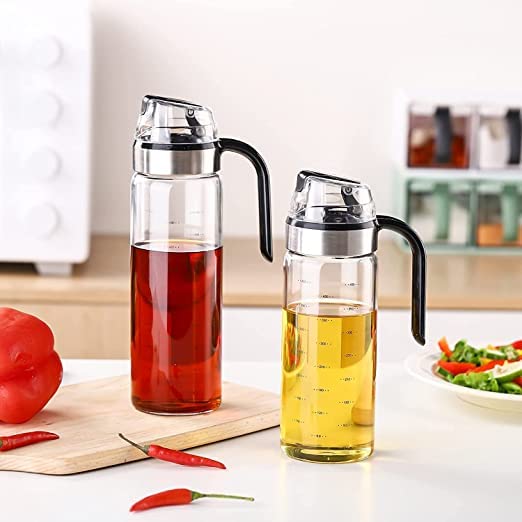 Fariox Olive Oil Dispenser BottleCooking Oil Cruet GlassNo DripSmall Oil and Vinegar Dispenser LeadFree Glass Bottle for Oil Kitchen with Ergonomic Non Slip Handle 550 ml - Image 5