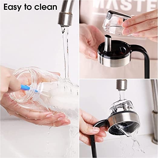 Fariox Olive Oil Dispenser BottleCooking Oil Cruet GlassNo DripSmall Oil and Vinegar Dispenser LeadFree Glass Bottle for Oil Kitchen with Ergonomic Non Slip Handle 550 ml - Image 4
