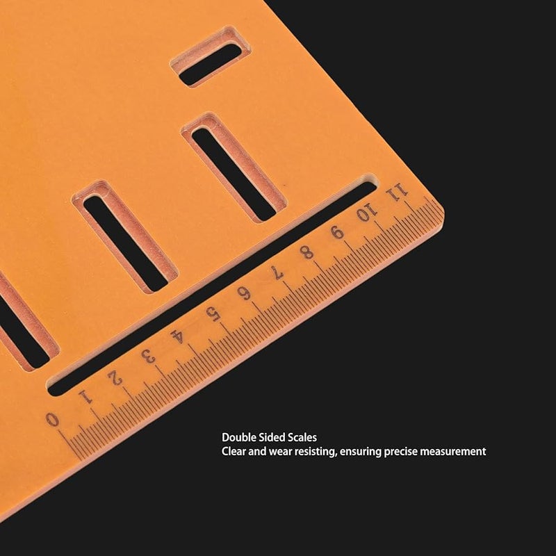 28x15 سم لوحة قاعدة منشار دائري لوحة إدراج جهاز توجيه الخشب مع علامات قياس للقطع المسطحة والمائلة - Image 5