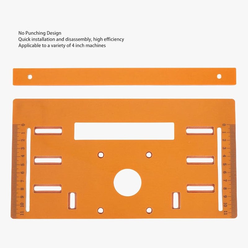 28x15 سم لوحة قاعدة منشار دائري لوحة إدراج جهاز توجيه الخشب مع علامات قياس للقطع المسطحة والمائلة - Image 4