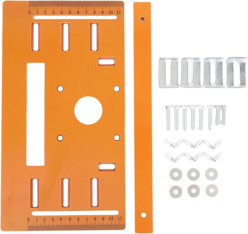 28x15 سم لوحة قاعدة منشار دائري لوحة إدراج جهاز توجيه الخشب مع علامات قياس للقطع المسطحة والمائلة - Image 2