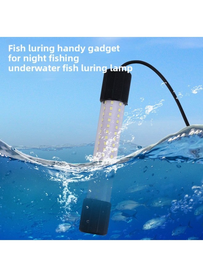 12V-24V Underwater Fish Trap Light Green White Blue Yellow Fishing Fishing Light Raft Fishing Light Night Fishing Warped-Color:13W Yellow Light - Image 1
