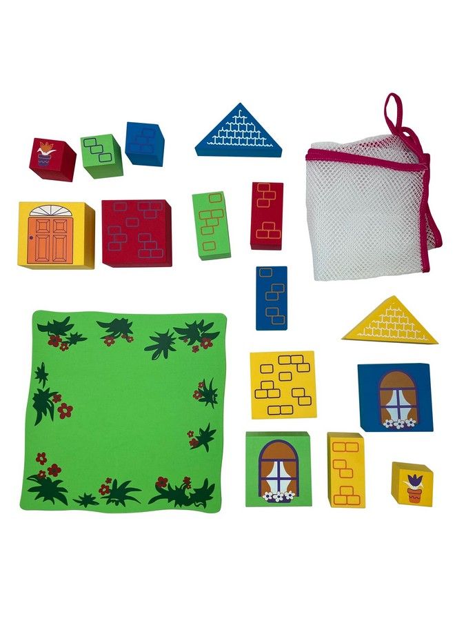 Edushape Floating Blocks Bath Construction Foam Blocks Baby Bath Foam Toys Set Early Child Development Educational Learning Bath Toys Foam Baby Foam Bath Toys For Toddlers 1 3 - Image 4